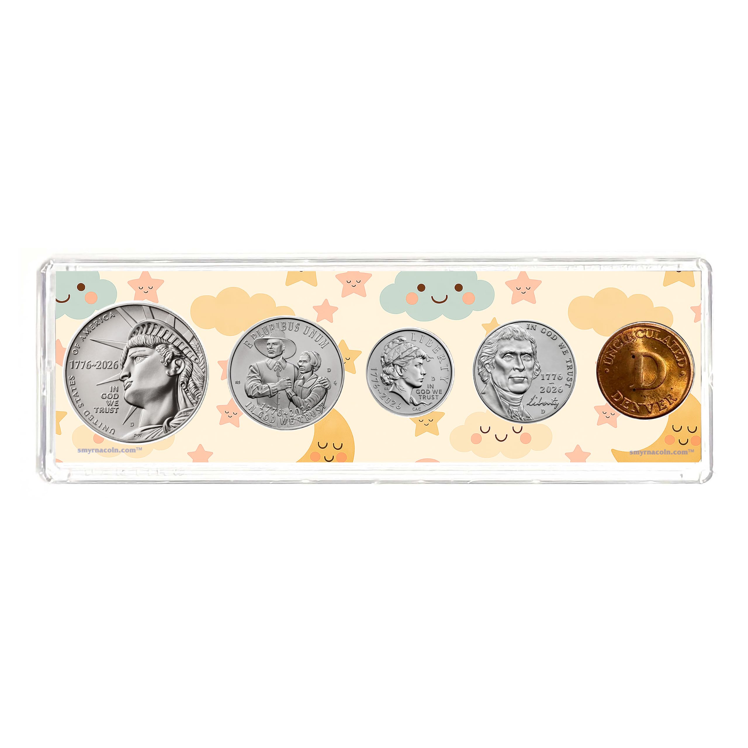 2026 - Birth Year Coin Set "Welcome Baby"Baby Gift Set - Dual Dated Coins - Semi