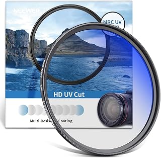 NEEWER 62mm MRC UV Protection Filter, 30 Multiple Layers Coated/High Definition/Waterproof/Scratch Resistant UV Filter with Nano Coating, Ultra-Thin UV Filter for 62mm Lens