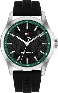 Tommy Hilfiger Three Hand Quartz Movement Men's Watch with Stainless Steel or Leather Strap