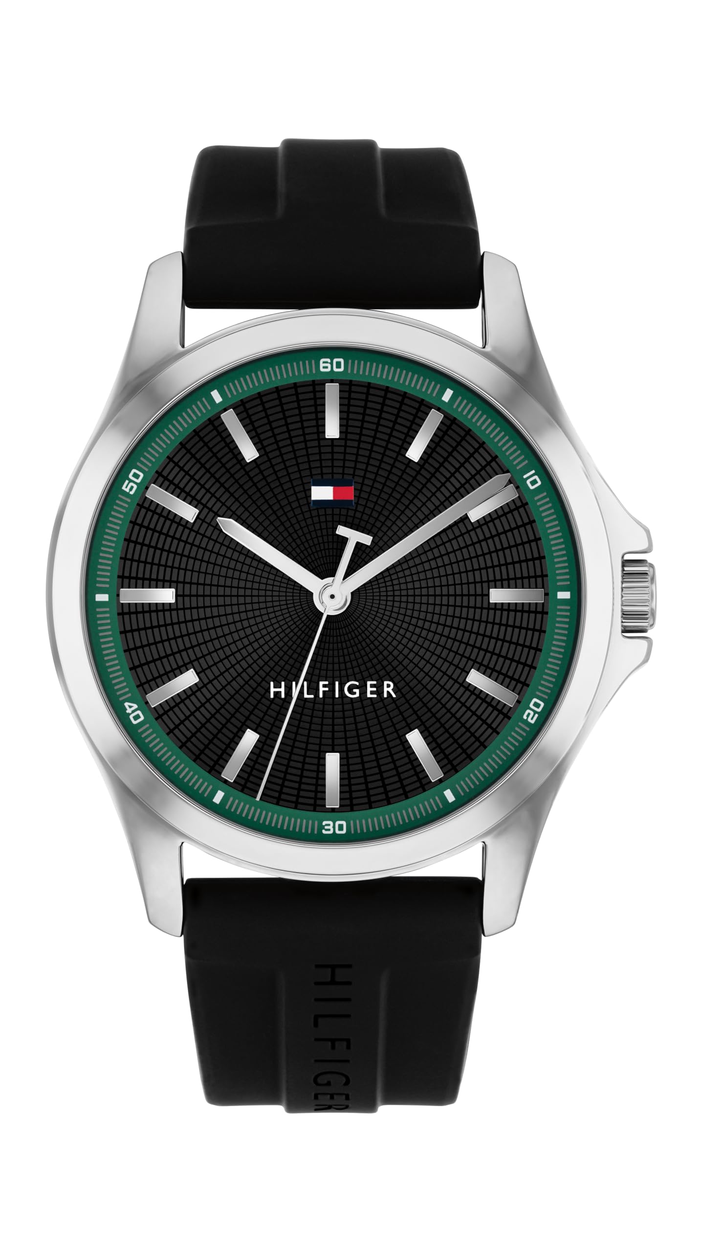 Tommy Hilfiger Three Hand Quartz Movement Men's Watch with Stainless Steel or Le