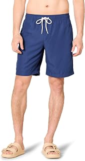 Amazon Essentials Men's Swimming Shorts Long Swimming Trunks 23 cm with Mesh Lining Pockets and Drawstring Closure