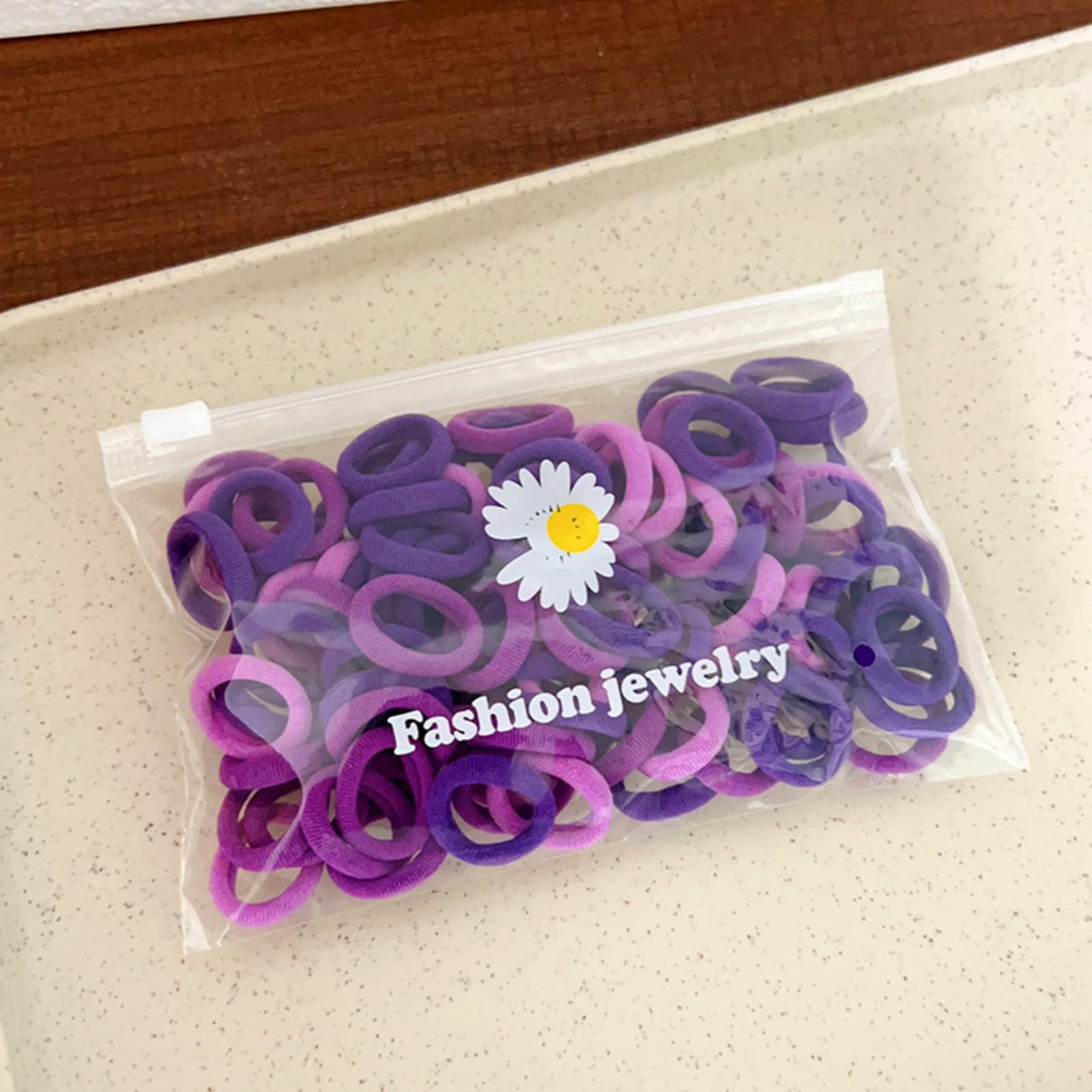100 Pieces Hair Bands for Women, Pretty No Damage Elastic Ponytail Holders for G