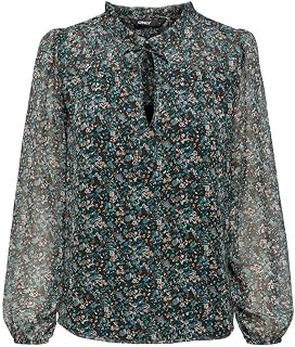 ONLY Women's Onlditsy L/S Blouse WVN Noos Feminine top with V-Neck and Elastic Cuffs (Pack of 1)