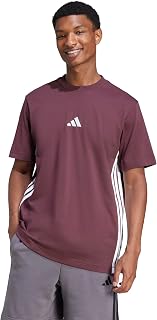 Adidas Men's Essential Three Stripes Single Jersey Tee