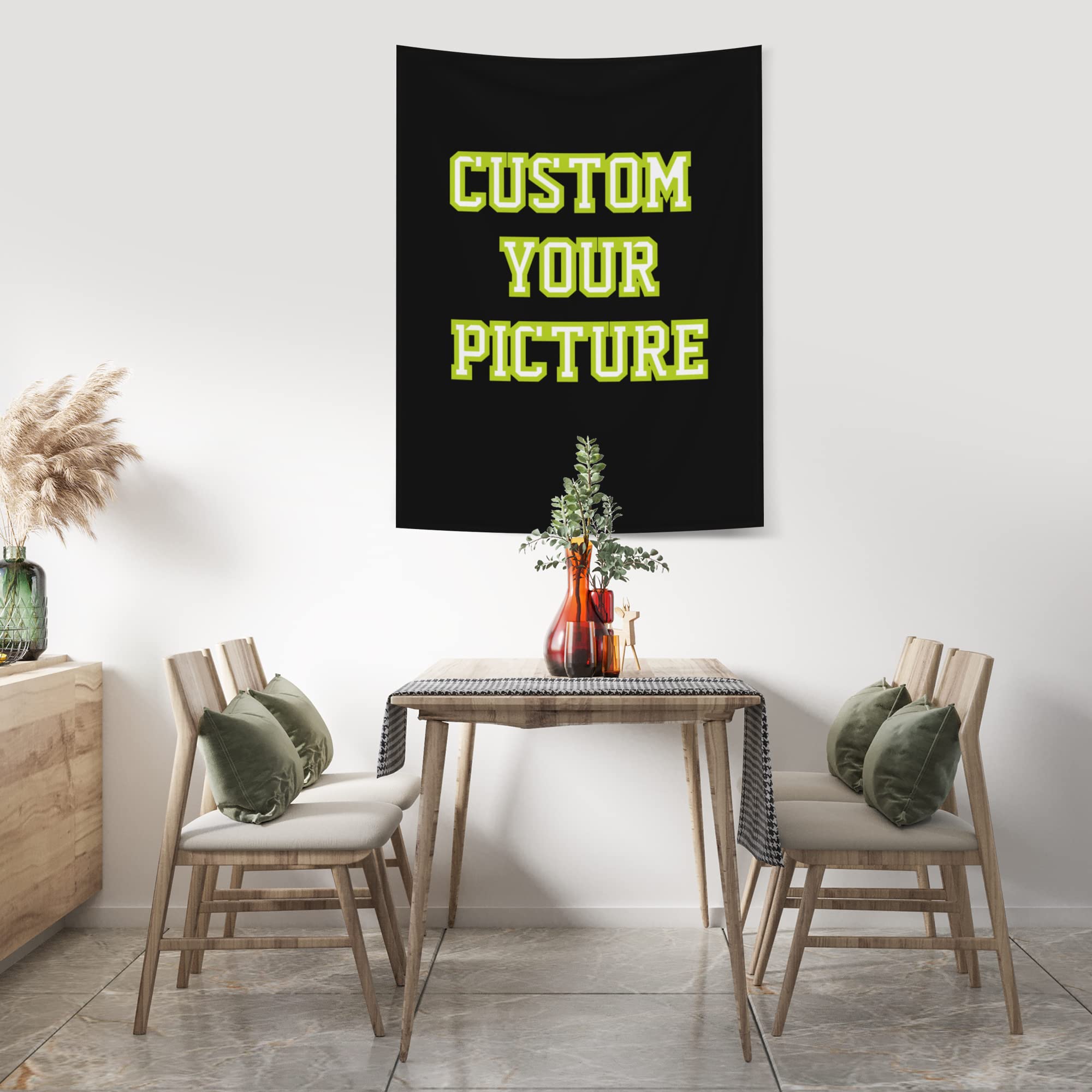JINJUREN Custom Tapestry Upload Images Banners and Signs Customize For Bedroom 2
