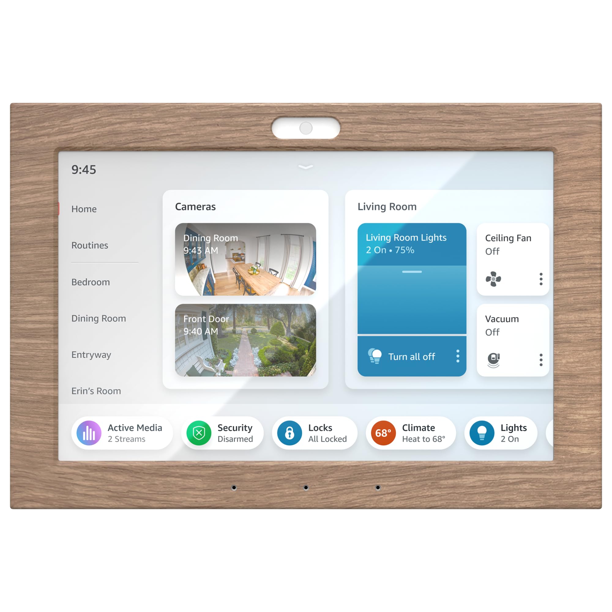 Amazon Echo Hub Bundle, Frame, Designed for Alexa+, Light Wood