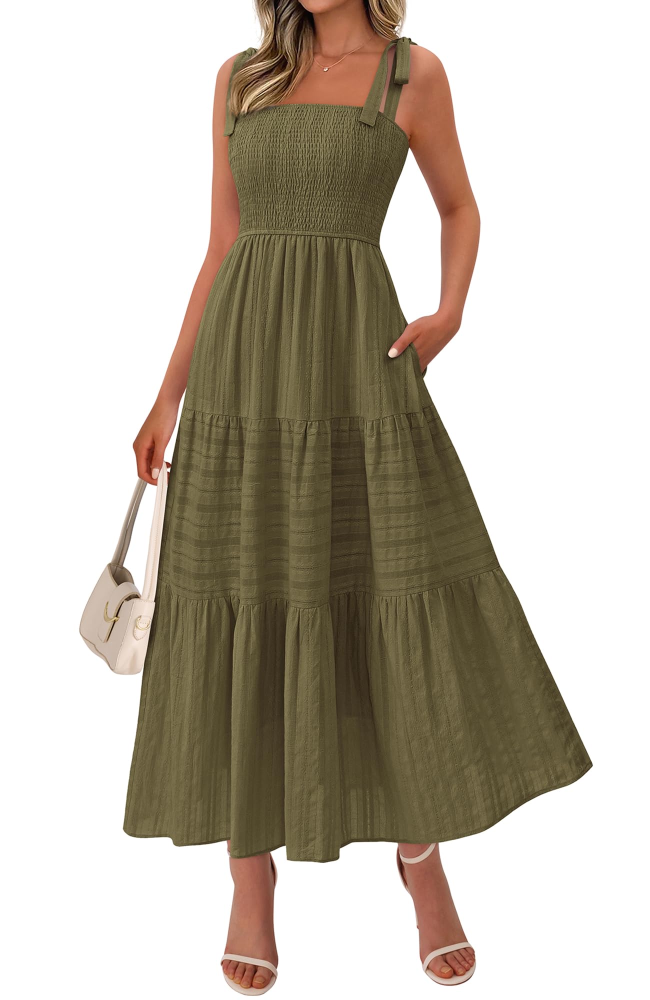 BTFBM Womens Summer 2026 Casual Maxi Dresses Boho Spaghetti Strap Dress