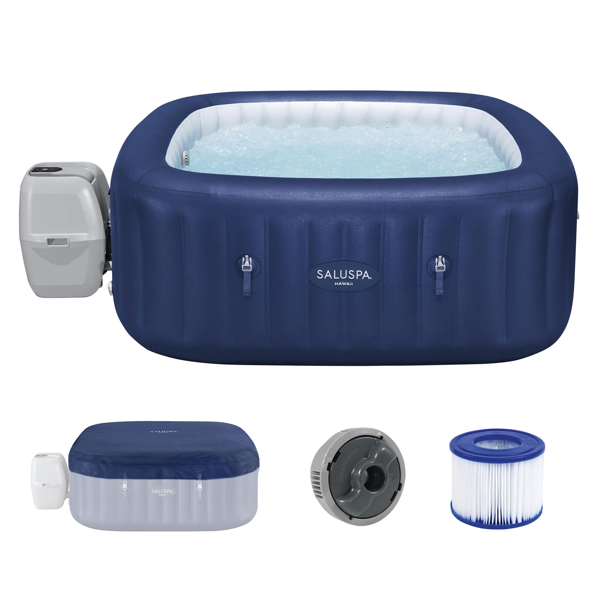 Bestway SaluSpa Hawaii Energy-Efficient 4-6 Person Inflatable Hot Tub | Smart Ai