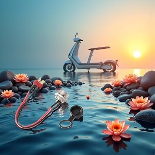 Electric Scooter Charging Cable, 10 Inch Power Port Plug, Battery Charger Replacement Accessory