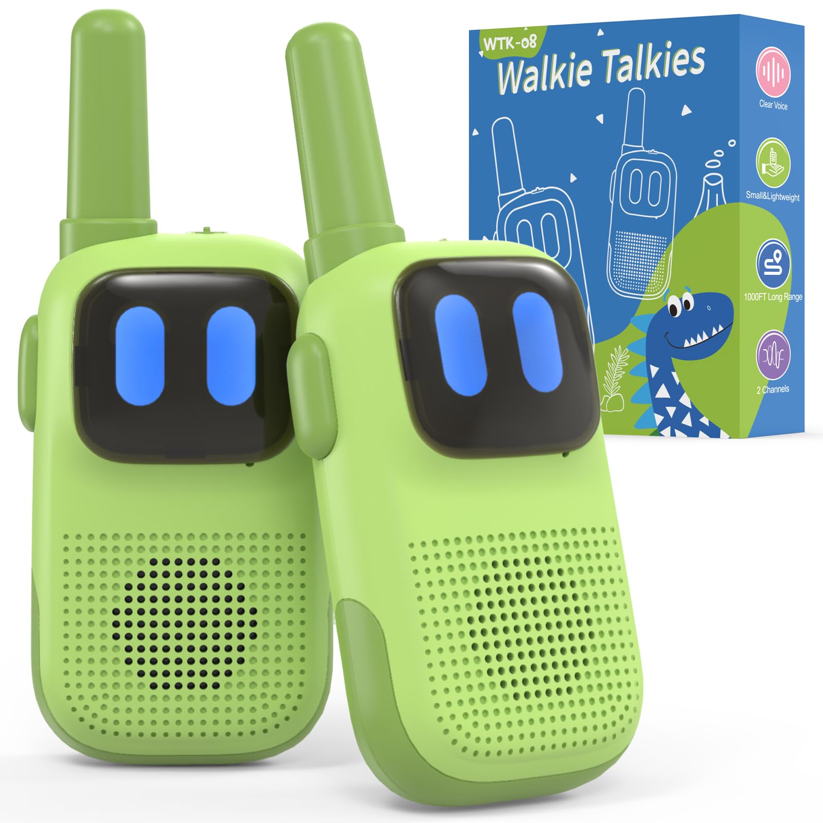 Holiky Toys for 3-12 Year Old Girls Boys, Walkie-Talkies for Kids 2 Pack 1000FT 