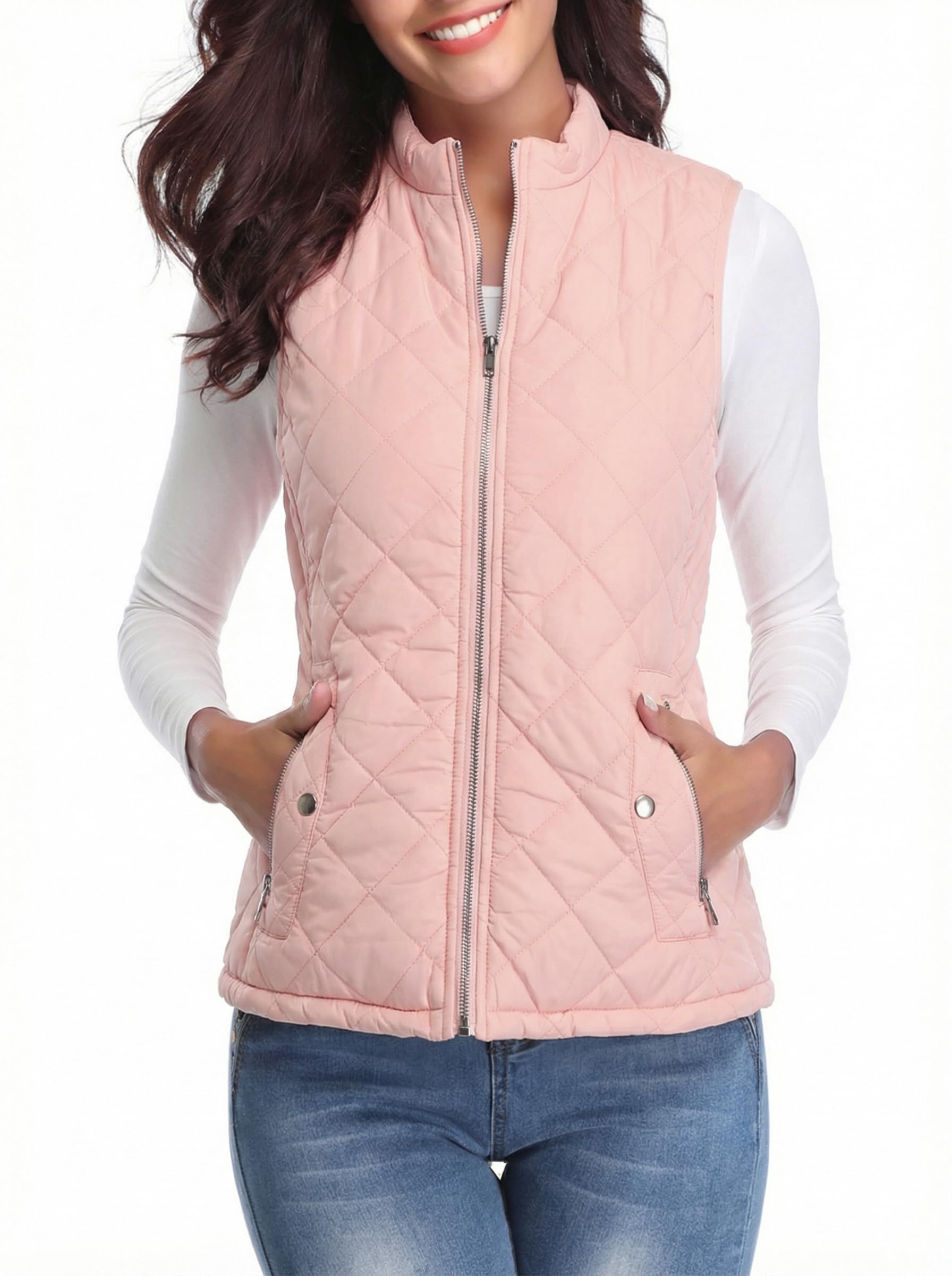 fuinloth Women's Sleeveless Vest Spring Autumn Winter Waistcoat