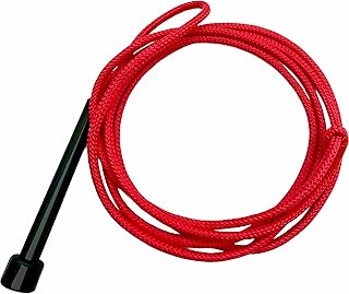 OOHGLITZ Cowboy Loop Lasso Rope Toy – Pre-Tied Roping Rope, Red, Nylon Cotton Rubber, 94.5 inches, 5 inches Anti-Slip NBR Handle, Perfect for Backyard Practice, Western Parties, Cowboy-Themed Events