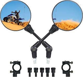 OFIG Motorcycle Mirrors with 7/8" Handlebar Mount, ATV Mirrors Compatible with ATV Motocycle Scooter Moped Snowmobile Polaris Sportsman Dirt Bike Cruiser Chopper