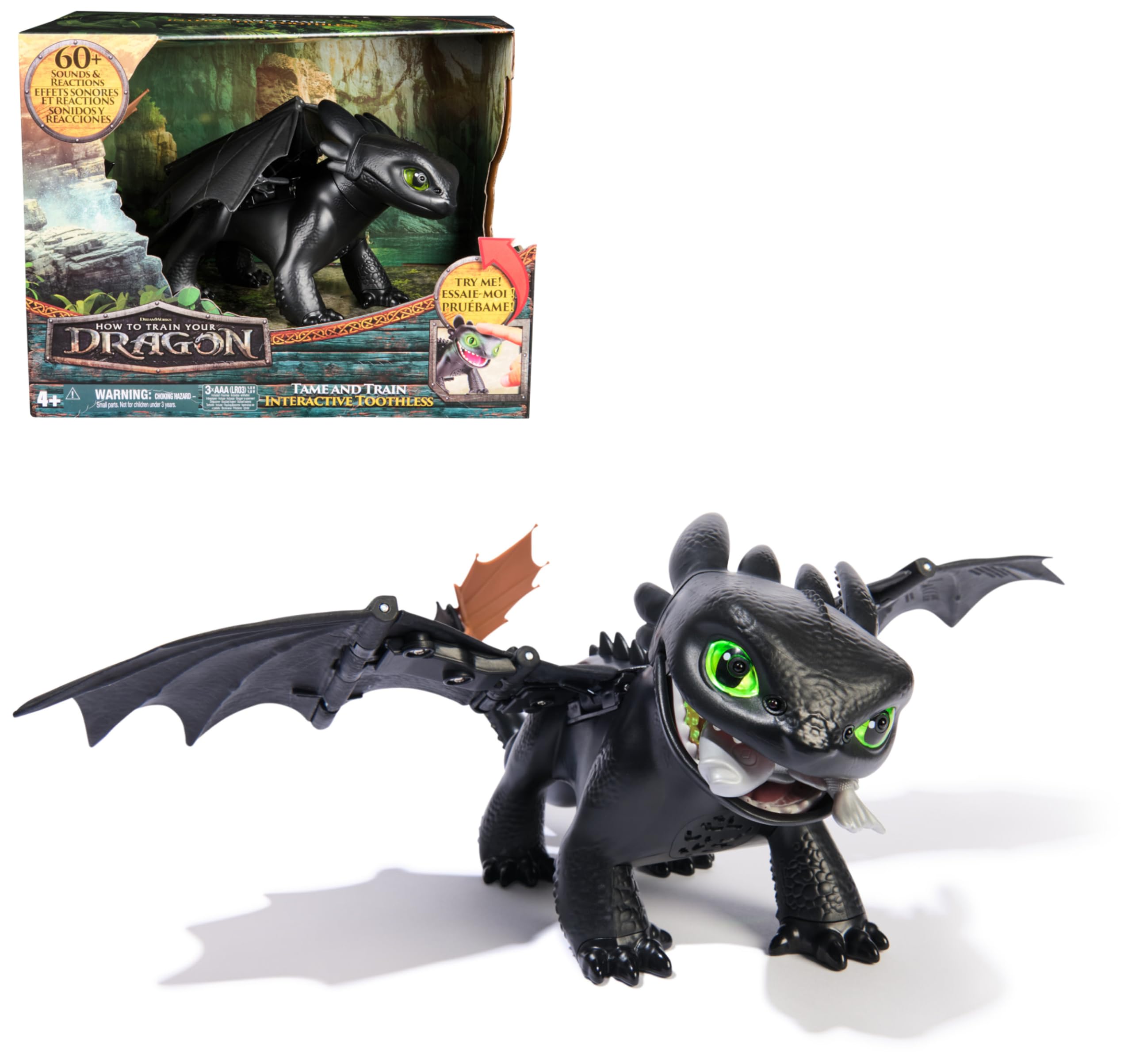 DreamWorks How to Train Your Dragon, Interaktive Drachenfigur Ohnezahn mit Licht