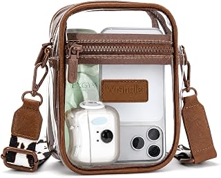 Montana West X Wrangler Clear Bag for Stadium Events Crossbody Purse for Concerts, Sports