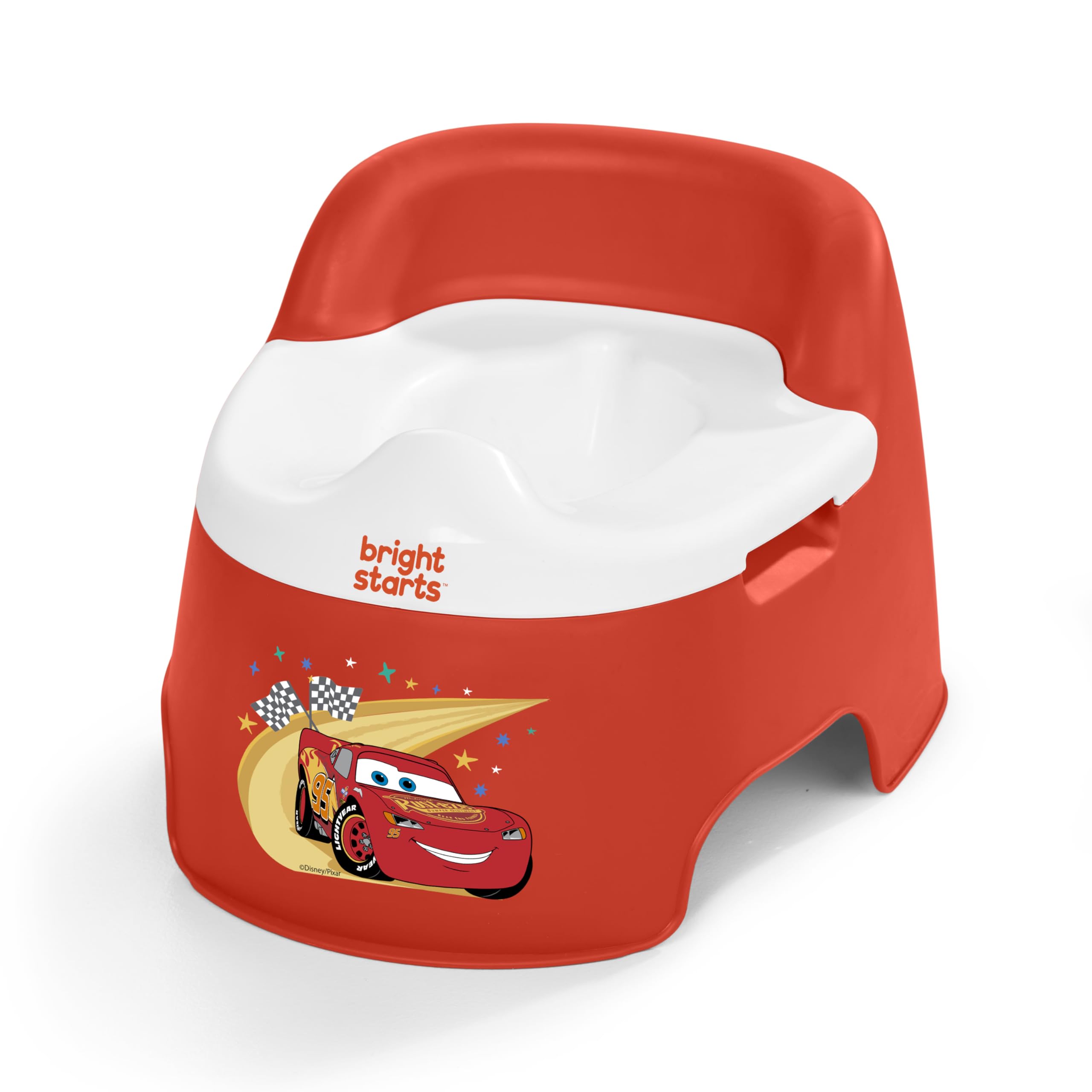 Bright Starts Disney and Pixar Cars Full Comfort Potty Training Toilet, Easy Cle