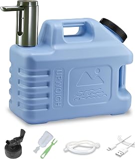 UPWOIGH 5 Gallon (18.9 L) Water Jug with Rechargeable Pump, Powder Blue