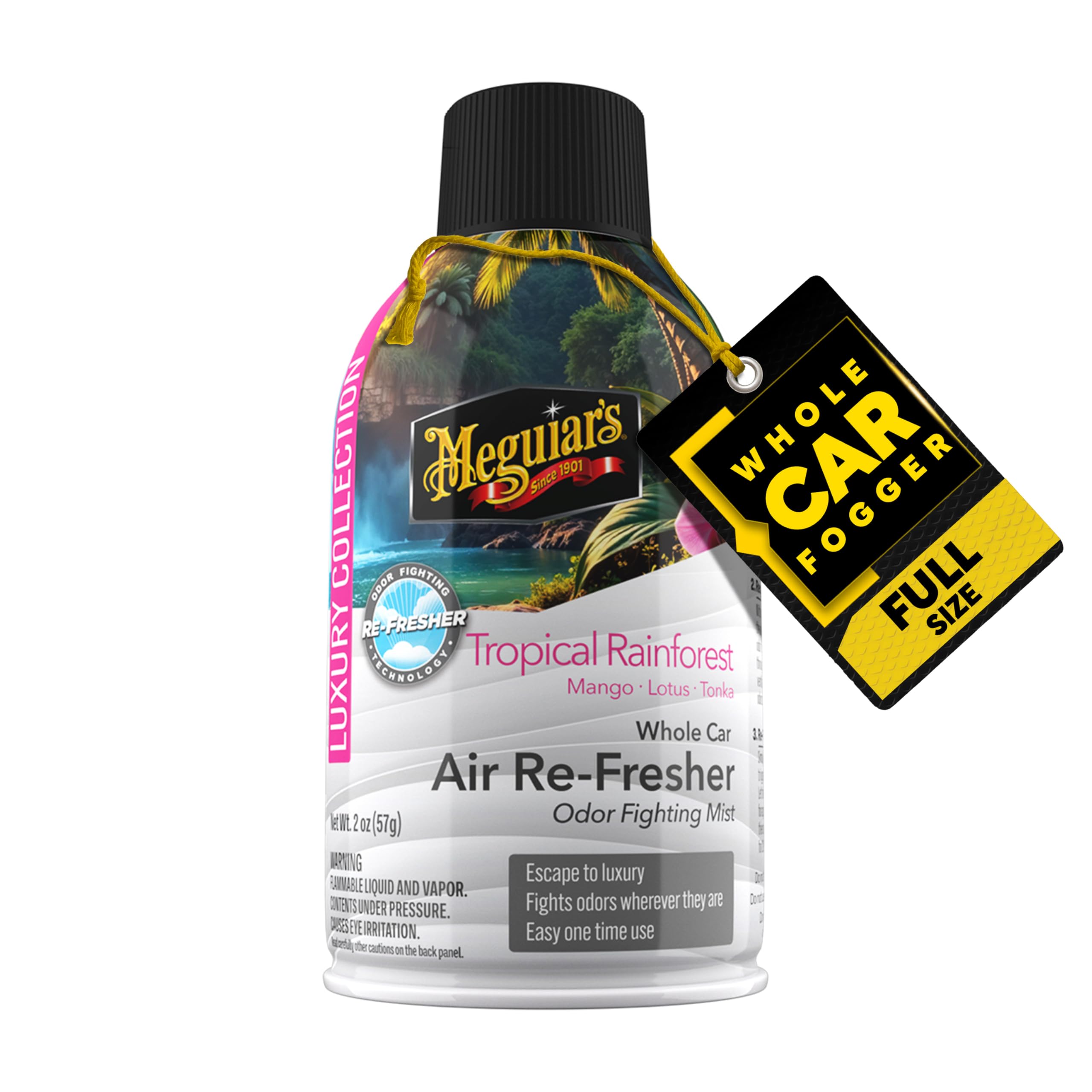 Meguiar's Car Air Refresher Odor Fighting Mist, Tropical Rainforest, 2 Oz | Long
