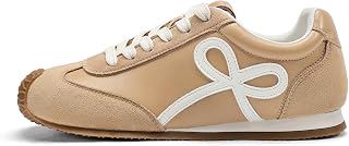Coutgo Scarpe da ginnastica da donna, con lacci, alla moda