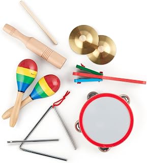 Melissa & Doug Band-in-a-Box Clap! Clang! Tap! - 10-Piece Musical Instrument Set