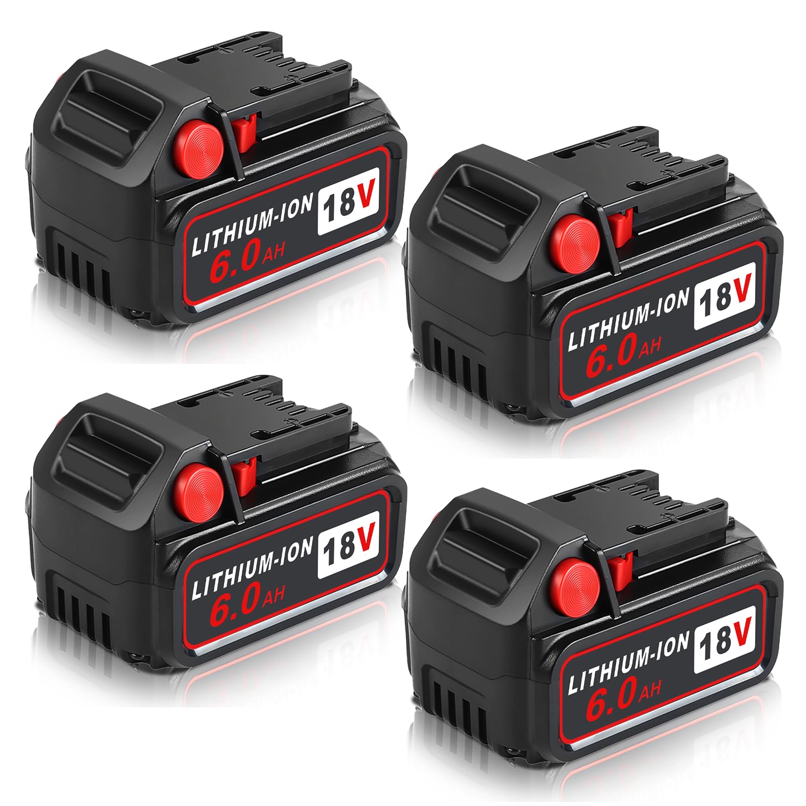 Aoasur 4-Pack 6.0Ah Replacement Battery Compatible with Milwaukee M -18 18v 6000