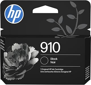 HP Original 910 Black Ink Cartridge | Works with HP OfficeJet 8010, 8010e, 8012e, 8014e, 8015, 8015e, 8018, 8022, 8022e; HP OfficeJet Pro 8020, 8020e, 8024e, 8025, 8025e, 8028, 8028e, 8035, 8035e