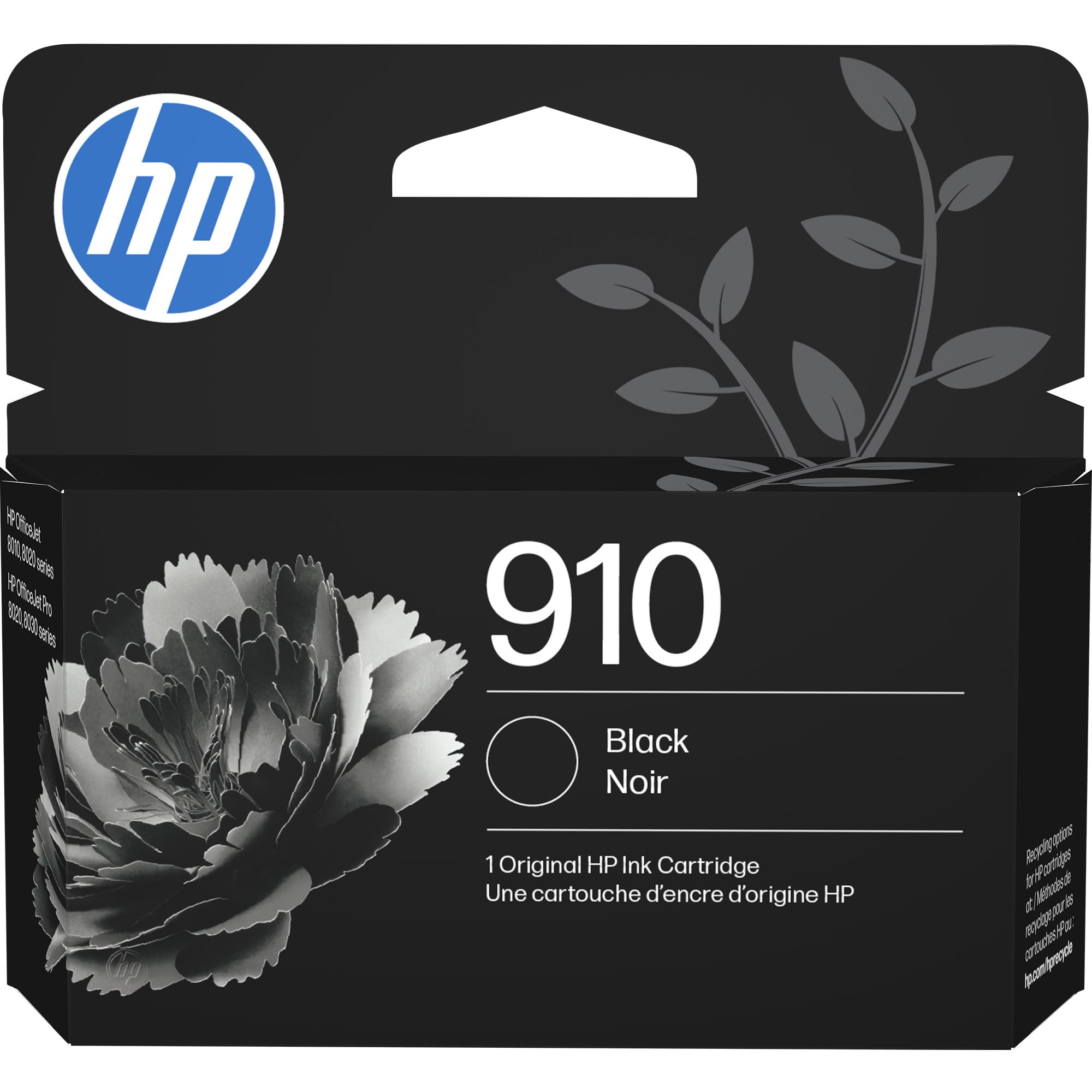HP Original 910 Black Ink Cartridge | Works with HP OfficeJet 8010, 8010e, 8012e