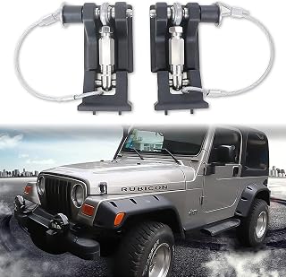 sukemichi TJ Hood Latches Locking Hood Latch for 1997-2006 Jeep Wrangler TJ | Aluminum material,For Jeep Sport Sahara Rubicon Unlimited hood lock,Anti-Theft,Eliminate hood flutter,Not for JK JL