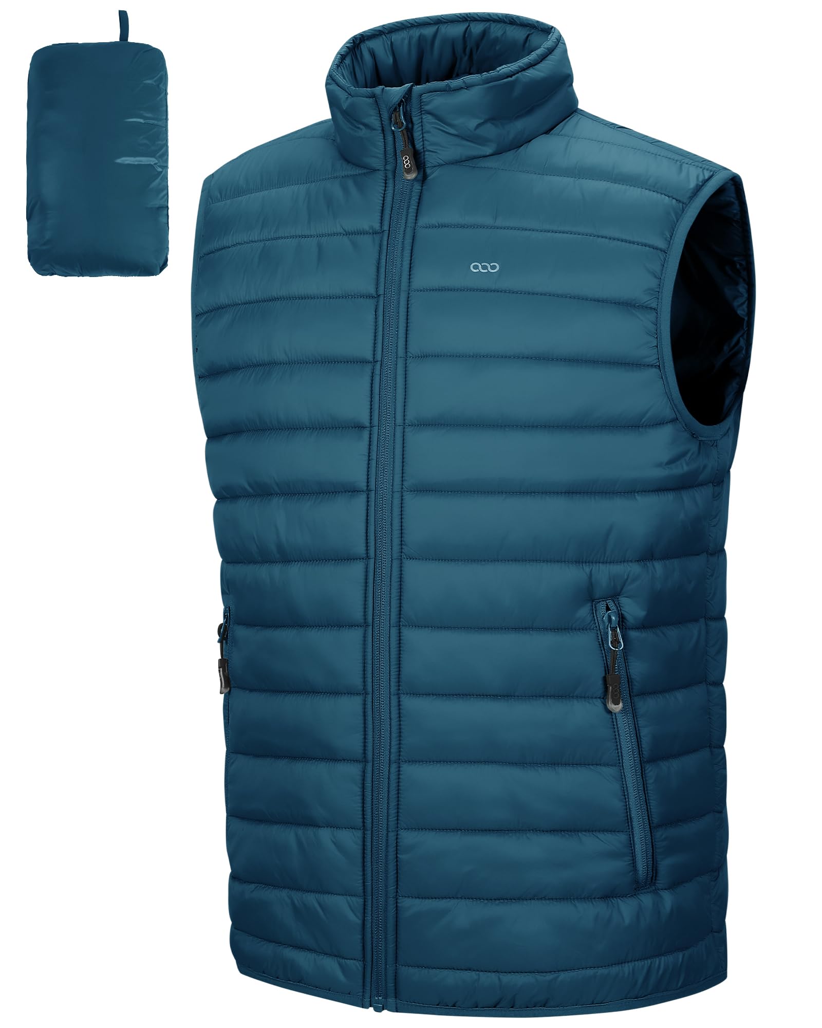 33,000ft Men's Lightweight Packable Insulated Puffer Vest Outerwear, Warm Winter
