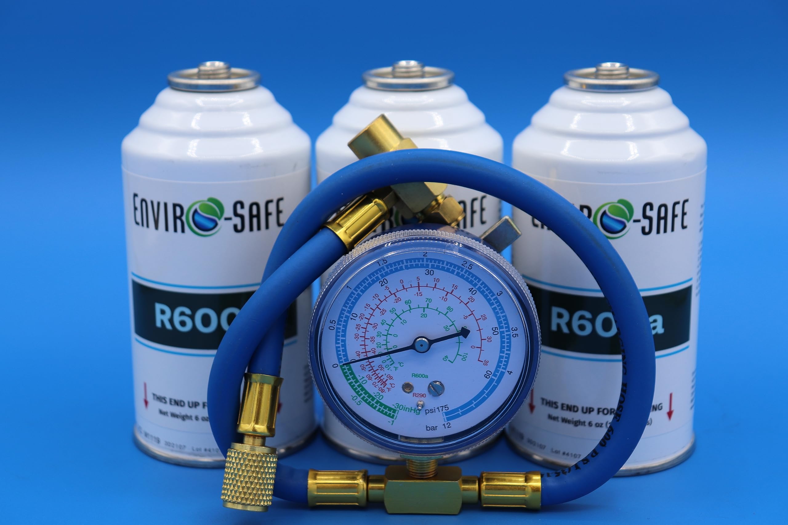 Envirosafe R600a Refrigerant - 6oz Can - R600a for HVAC for Use in a 6oz Contain