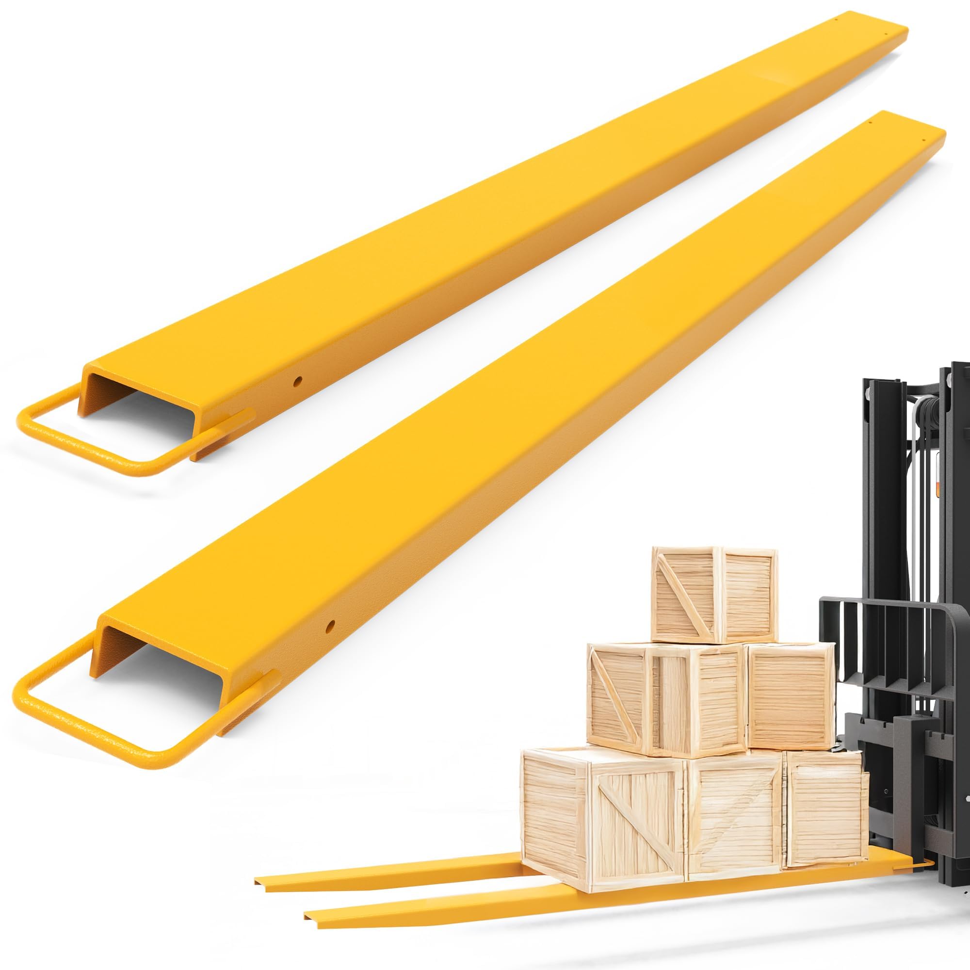 YINTATECH Forklift Extensions 92 Inch Pallet Fork Extensions 4.5 Inch Width | He