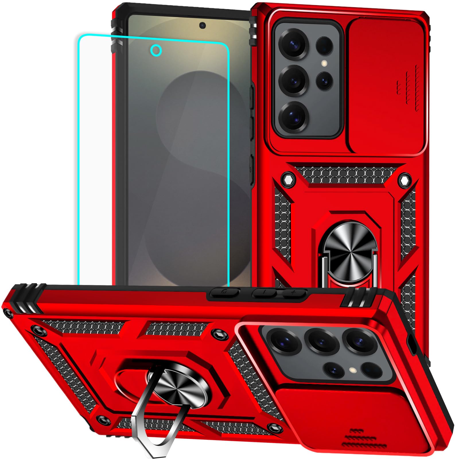 for Samsung S25 Ultra Case with Screen Protector: [Military Grade 20ft. Drop Tes