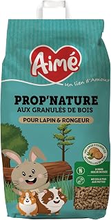 Aimé - PROP'Nature 10L Small Animal Litter - Super Absorbent Wood Pellets - For Rabbit, Guinea Pig, Hamster, Mice, Guinea Pig - Up to 6 Weeks of Use