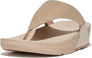FitFlop Lulu Shimmerlux Women's Toe-Post Wedge Sandals