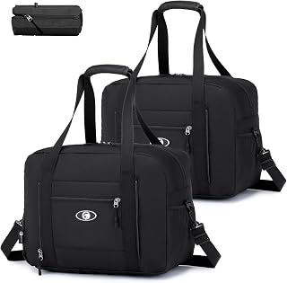 SPAHER 2 x Travel Bag 40 x 30 x 20 cm, Wizzair Folding Carry-on Cabin Waterproof Sports Bag Men's Bags Maternity Hospital Bag Luggage Weekend Women 25L