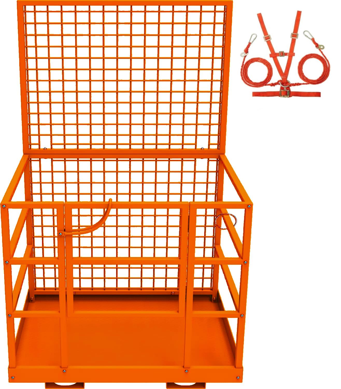 MAXSA 43"X45" Forklift Safety Cage, 1800 LBS 2-Man Forklift Man Basket | Collaps