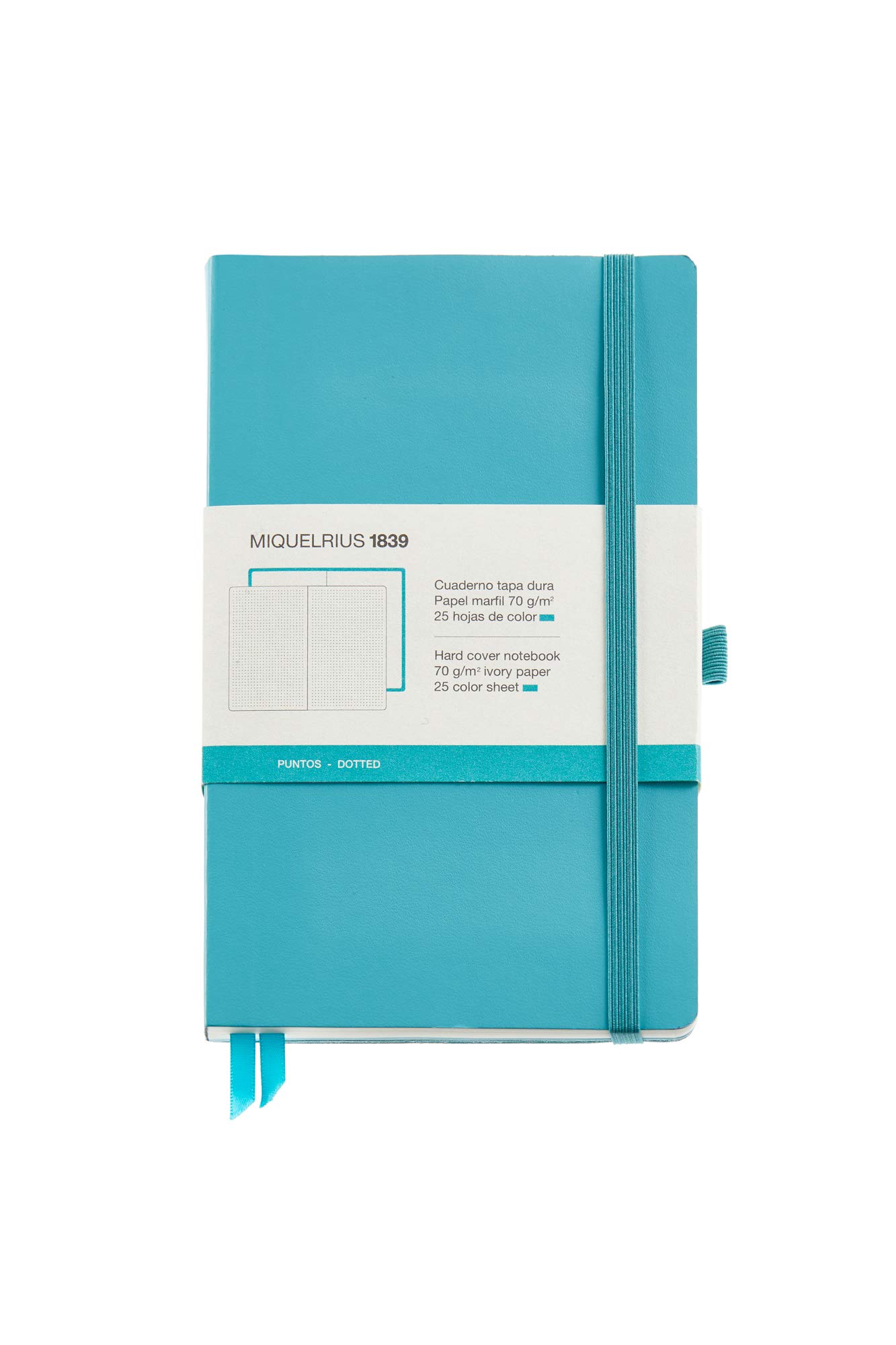 Miquelrius - Notepad - Hardcover - Vinyl Leatherette - Rubber Closure - 130 x 21