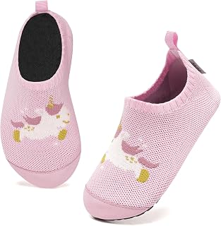 Kyopp boys slippers girls lightweight slip on slippers house socks breathable knit socks toddlers baby
