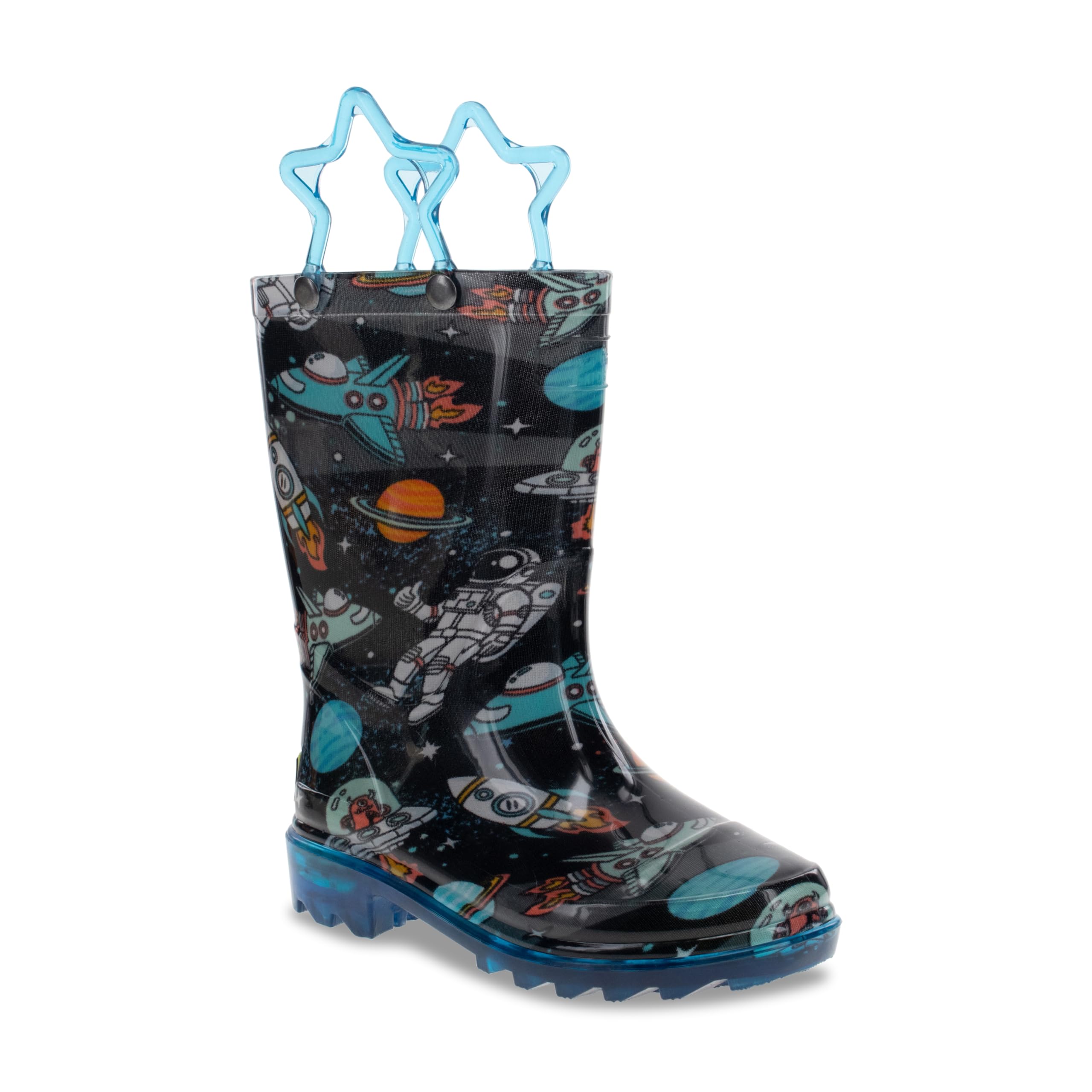 Western Chief Waterproof rain boots with handles for easy on and off for boys an