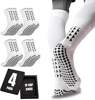 Gain The Edge Soccer Grip Socks - Set - White