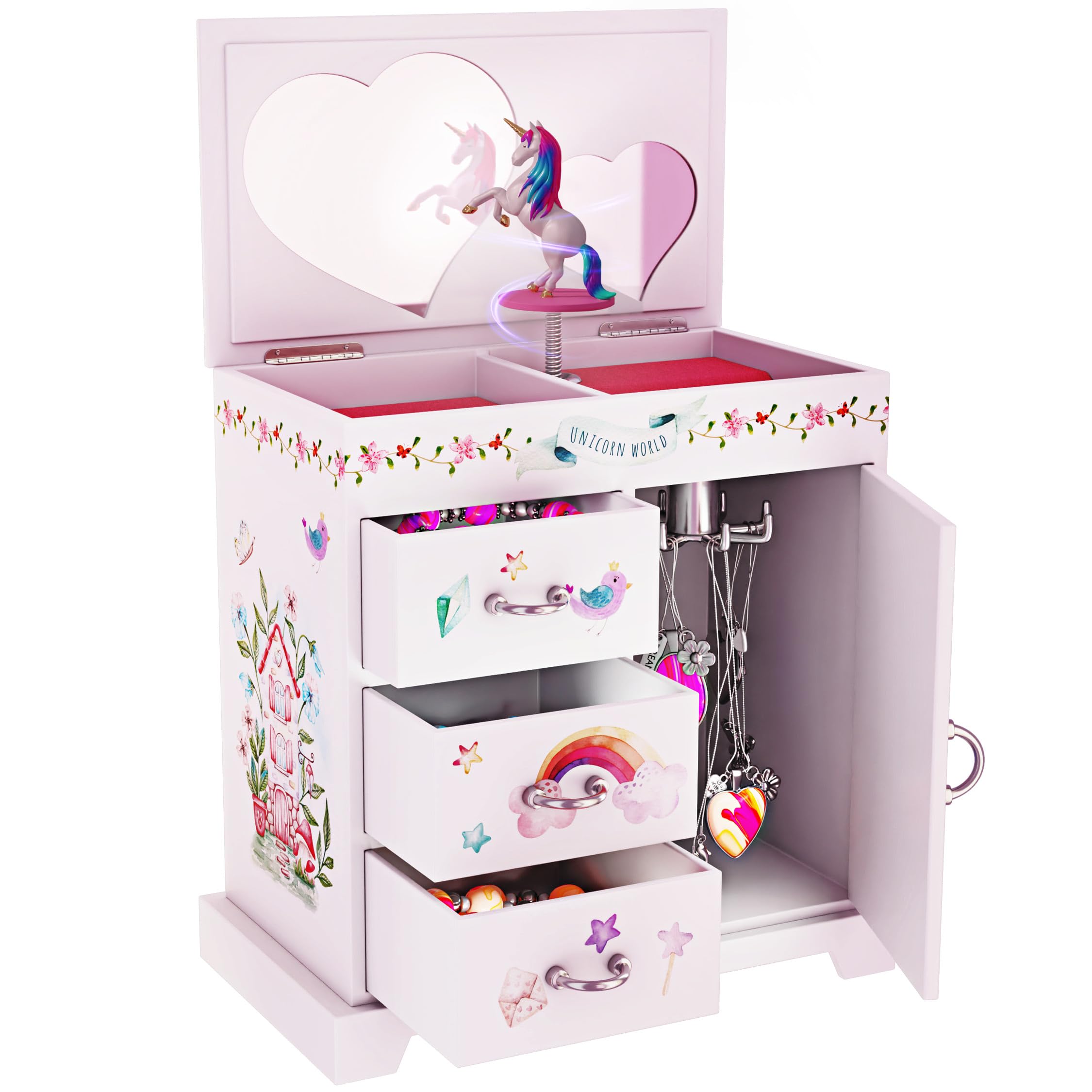 Pretty Me Unicorn Musical Jewelry Box for Kids - Gifts for Girls Ages 3-8 | Best