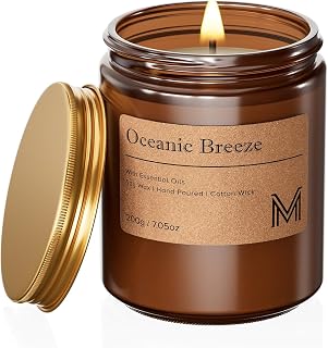 M&SENSE Oceanic Breeze Scented Candle | Non-Toxic Soy Candle Gift Set l Long Lasting Natural Candle for Home l Chandelle Gift for Birthday,Housewarming,Thanksgiving