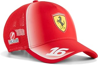 PUMA Scuderia Ferrari F1 2026 Charles Leclerc Hat Collection | Curved brim, Team and partner logos, Officially licensed