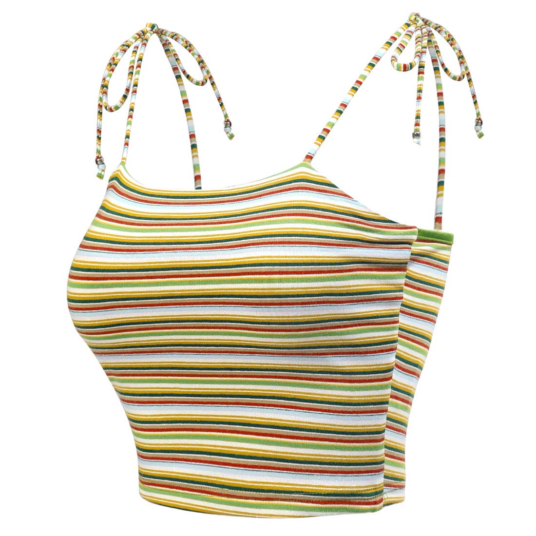 Allegra K Women Tops Multicolored Striped Camisoles