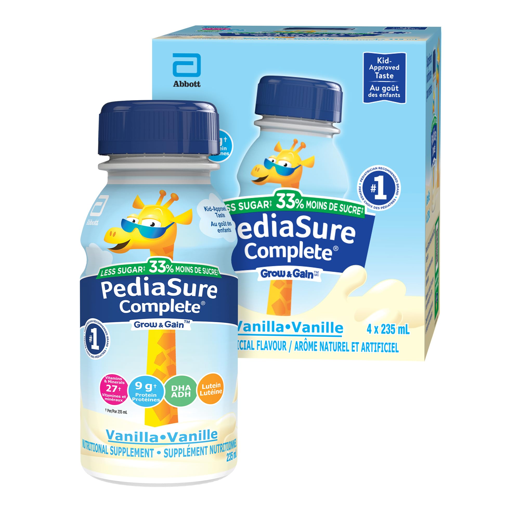 PediaSure Complete Reduced Sugar, 33% Less Sugar, Nutritional Supplement, 4 X 23