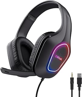 GXTrust Rayne USB Powered Gaming Headset | For PC / Console / Laptop, 50 mm Driver, 0.3 cm Audio Jack Over-Ear with Microphone