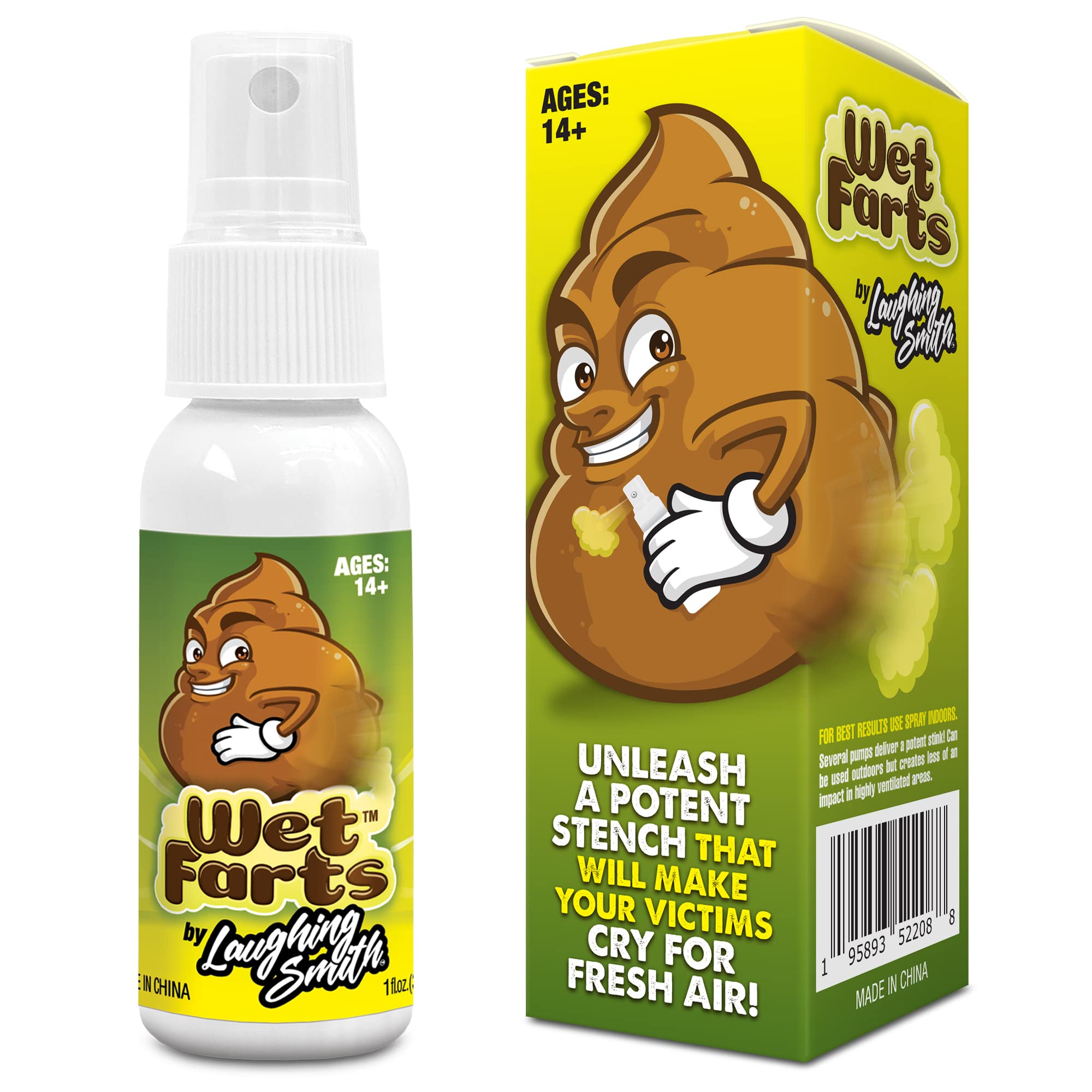 Laughing Smith - Wet Farts - Potent Stink Spray - Extra Strong Stink - Hilarious