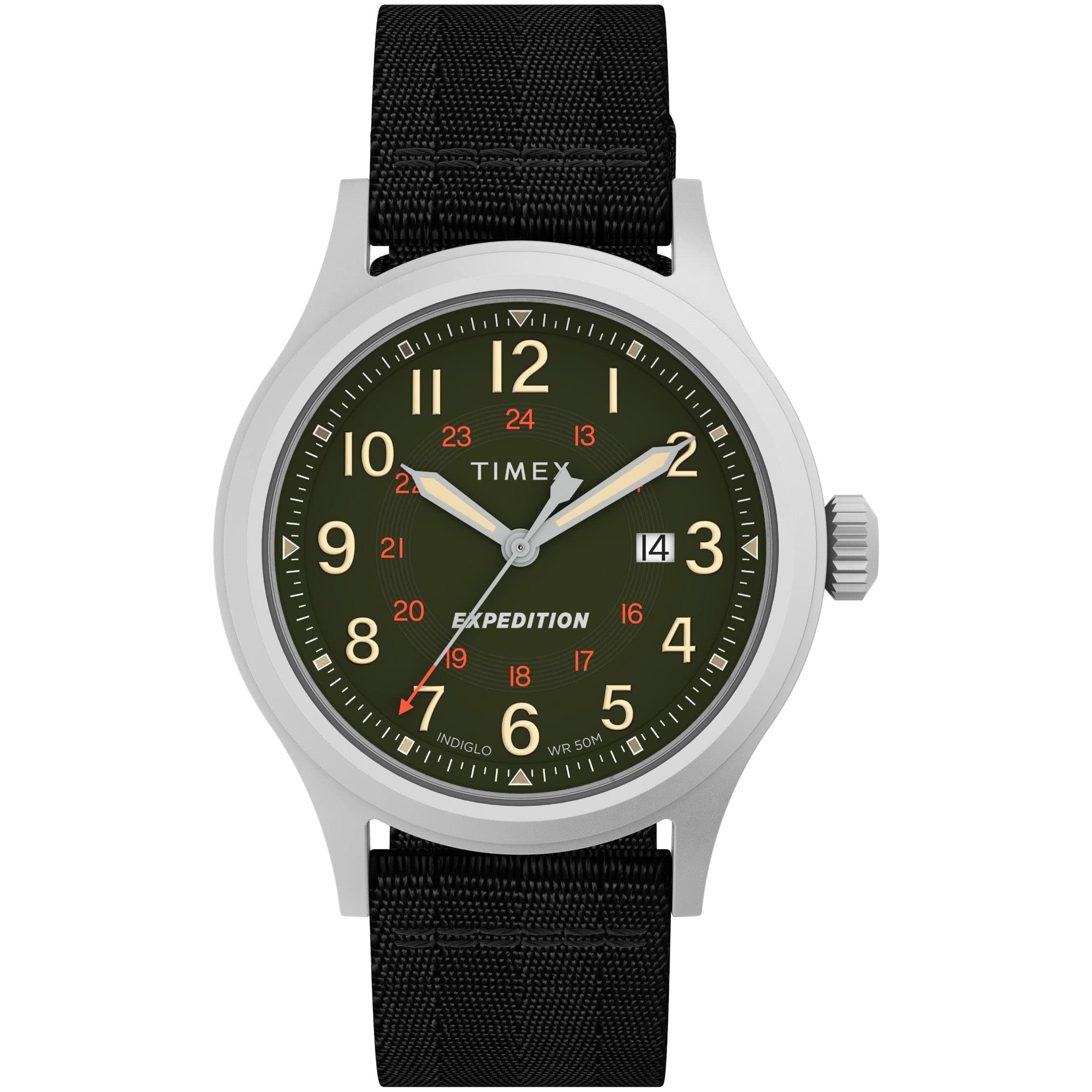 Timex Men's Expedition North Sierra 40mm Watch - Black Strap Green Dial Silver T