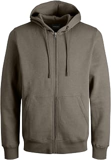 JACK & JONES Herren Jjebradley Sweat Zip Hood Noos Sweatshirtjacke (1er Pack)