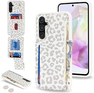 Cavor Custodia a portafoglio per Samsung Galaxy A35 5G, Galaxy A35 5G, custodia a portafoglio per donne e uomini, custodia per telefono per Galaxy A35 con porta carte, custodia in pelle con tasca con